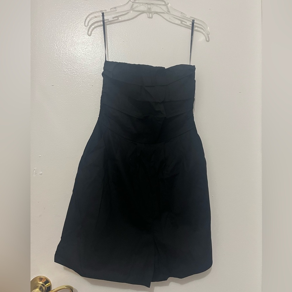 Forever 21 Black Strapless Ruffle Bodice romper